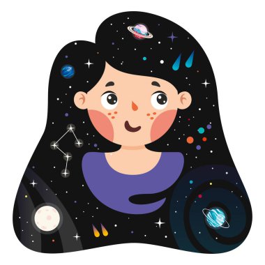 Soyut bir figürle fantezi alanı