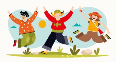Youth Concept With Flat Characters