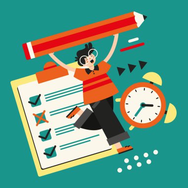 Education Concept With Flat Character