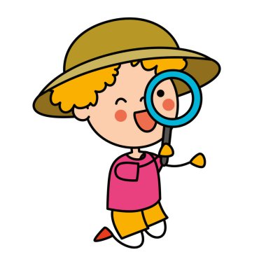 El Çizimi Komik Çizgi Film Öğrencisi