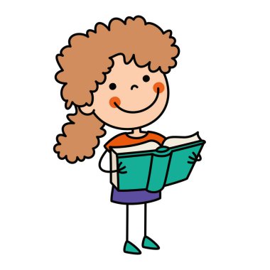 El Çizimi Komik Çizgi Film Öğrencisi