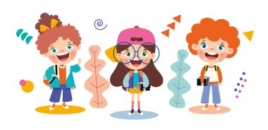 Çizgi film öğrencilerine Eğitim Konsepti