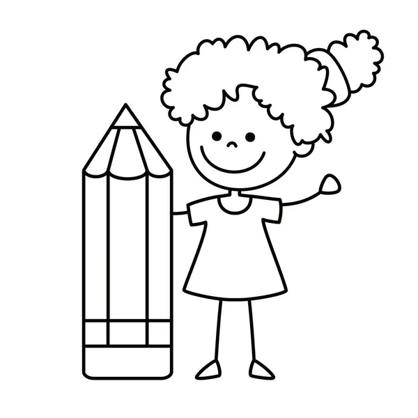 Dessin Art Ligne Pour Coloration Enfants — Image vectorielle