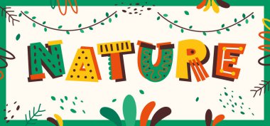 Soyut Şekillere sahip Renkli Yazı Tipi Tasarımı