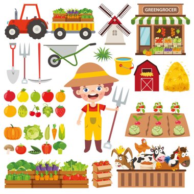 Çeşitli Çiftlik Elementleri Kümesi