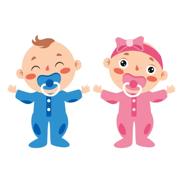 Ilustração Dos Desenhos Animados Bebê — Vetor de Stock