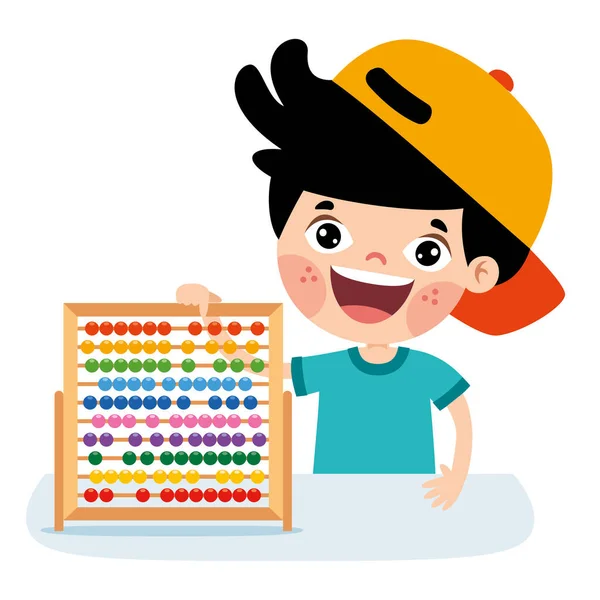 Abacus Játékok Gyerekeknek Oktatás — Stock Vector