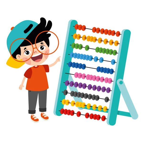 Abacus Spielzeug Für Kinder Bildung — Stockvektor