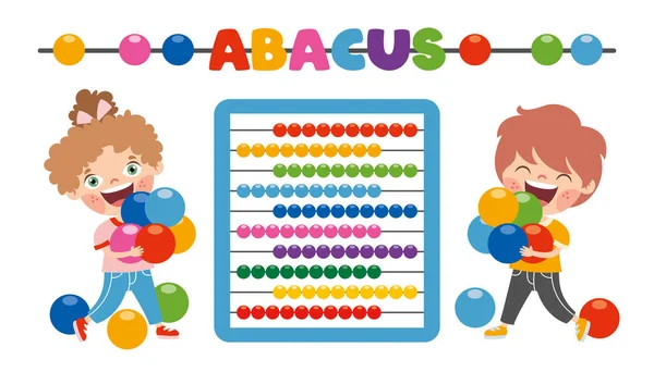 Abacus Zabawka Dla Dzieci Edukacja — Wektor stockowy