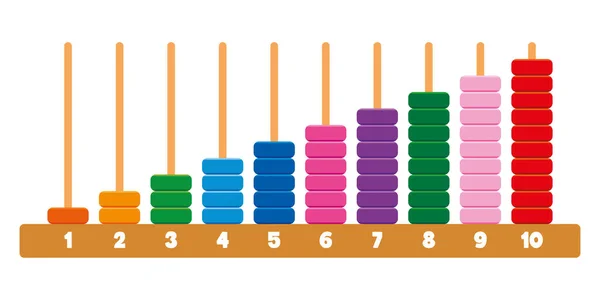 Brinquedo Abacus Para Educação Crianças — Vetor de Stock