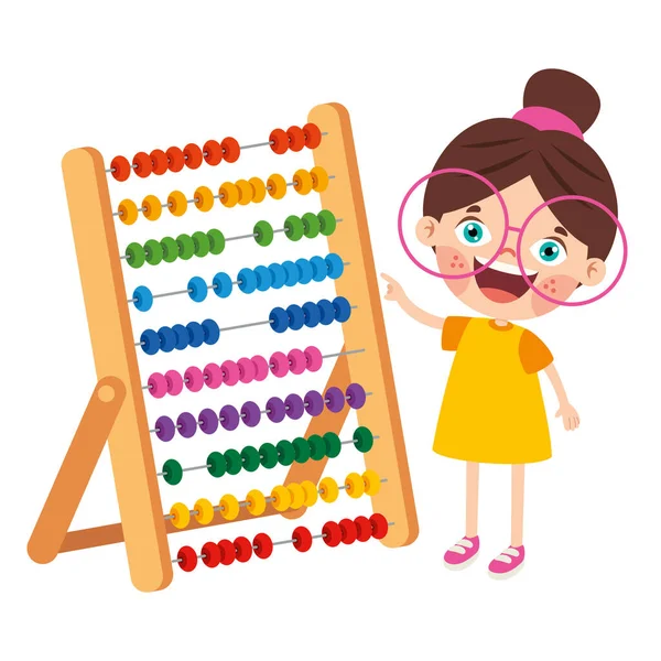 Juguete Abacus Para Educación Niños — Vector de stock