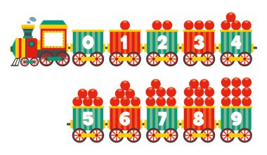 Renkli Düz Sayılar Seti