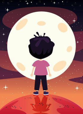 Gökyüzü elementli çizgi film karakteri kavramı