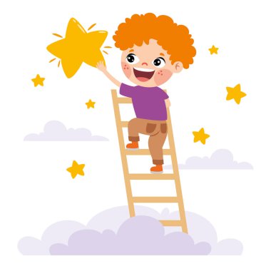 Gökyüzü elementli çizgi film karakteri kavramı