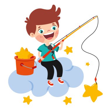 Gökyüzü elementli çizgi film karakteri kavramı