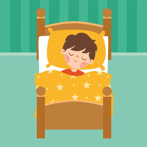 Illustration Bande Dessinée Kid Sleeping — Image vectorielle