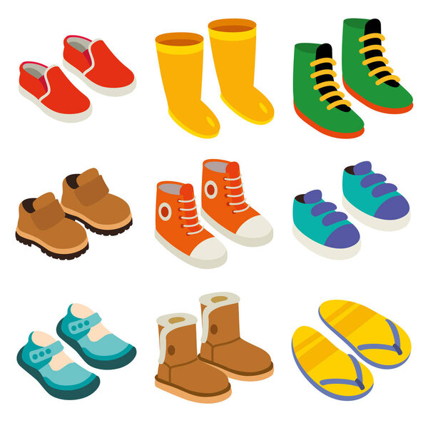 Collection Of Various Colorful Shoes