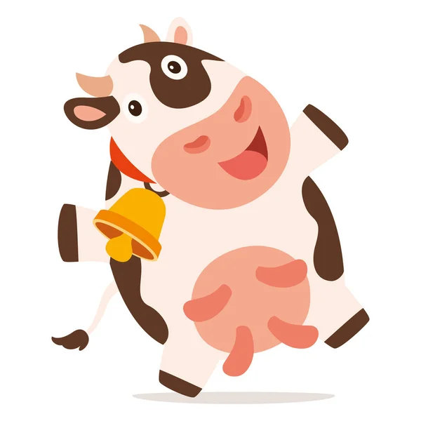 Illustration Cartoon Une Vache — Image vectorielle