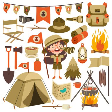 Keşif Ekipmanlı Çizgi Filmci Çocuk