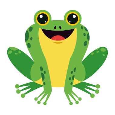 Bir kurbağanın karikatür çizimi