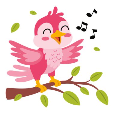 Bir kuşun karikatür çizimi