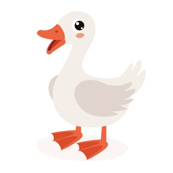 Cartoon Illustration Goose — Stock Vector