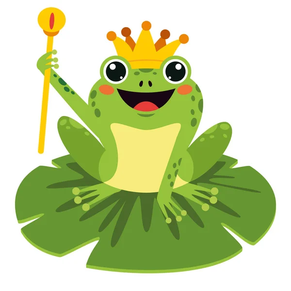 Cartoon Illustration Frog — Stock Vector