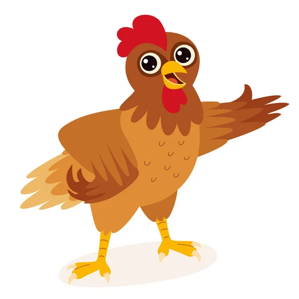 Cartoon Drawing Chicken Character — Image vectorielle