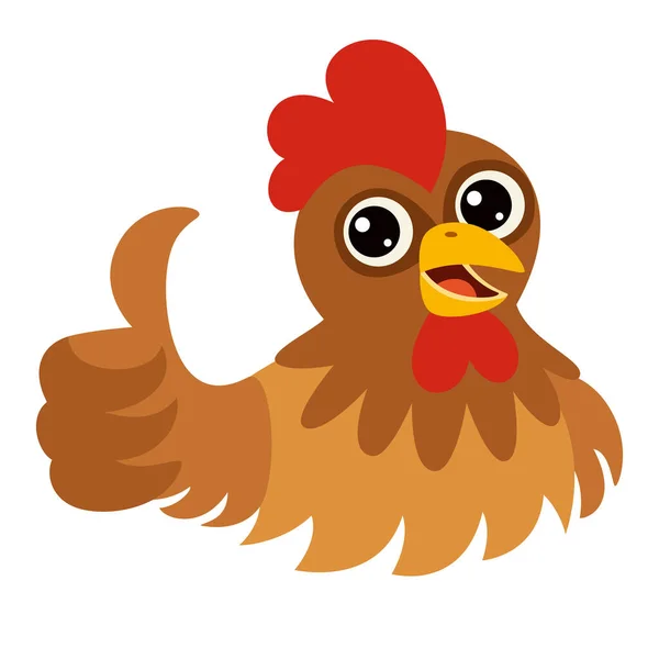 Cartoon Drawing Chicken Character — Wektor stockowy