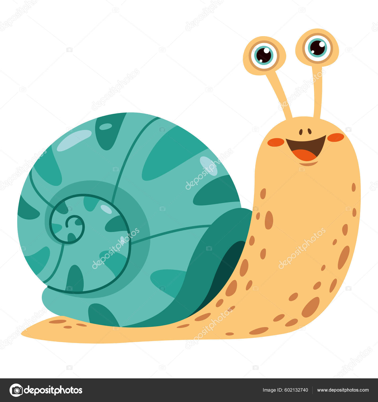 Cartoon Illustration Snail Stock Vector Image by ©yusufdemirci 602132740