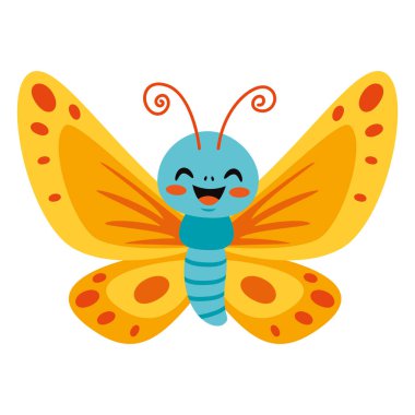 Flat Drawing Of A Butterfly