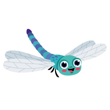 Cartoon Illustration Of A Dragonfly