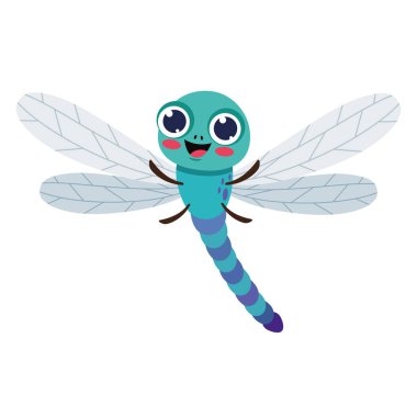 Cartoon Illustration Of A Dragonfly