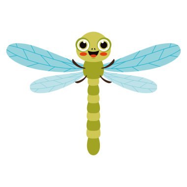 Cartoon Illustration Of A Dragonfly