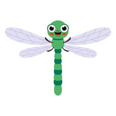 Cartoon Illustration Of A Dragonfly