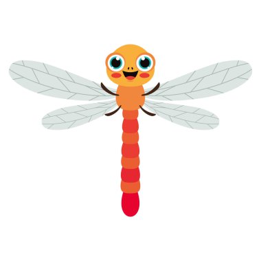 Cartoon Illustration Of A Dragonfly
