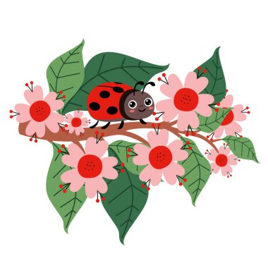 Cartoon Illustration Of A Ladybug