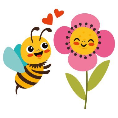 Cartoon Illustration Of A Bee