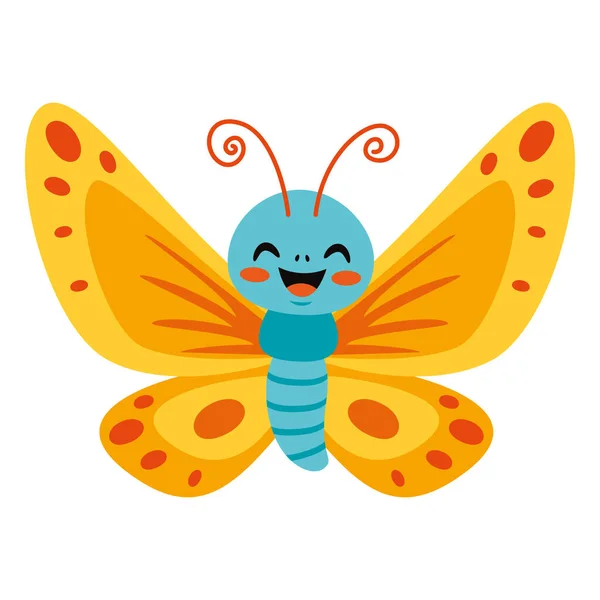 Flat Drawing Butterfly — Image vectorielle