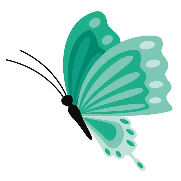 Flat Drawing Butterfly - Stok Vektor