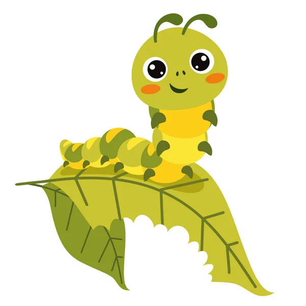 Cartoon Illustration Caterpillar — Image vectorielle
