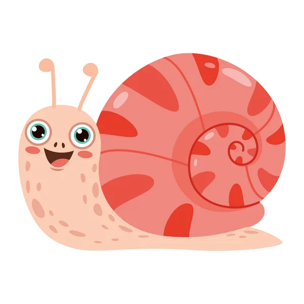 Cartoon Illustration Snail — Stockvector