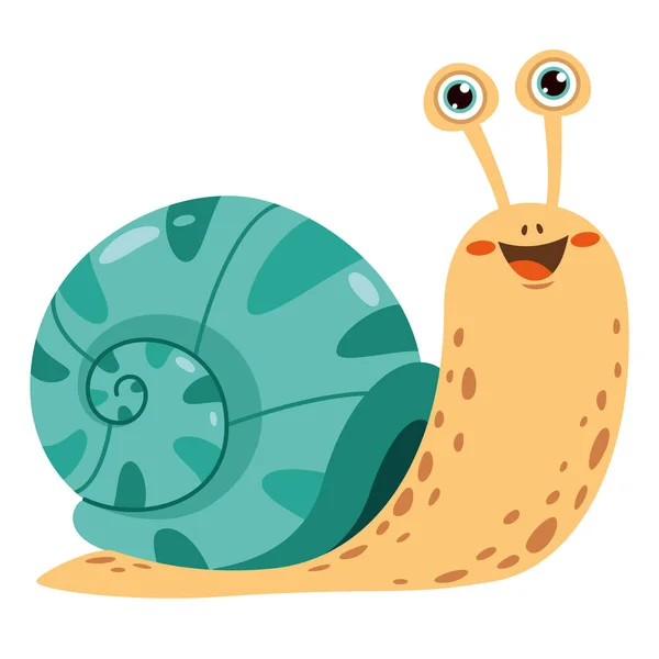 Cartoon Illustration Snail — Wektor stockowy