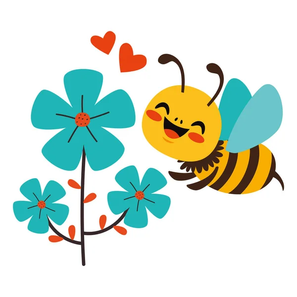 Cartoon Illustration Bee — Stockový vektor