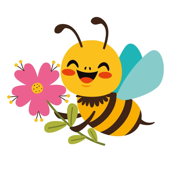 Cartoon Illustration Bee — Stock Vector