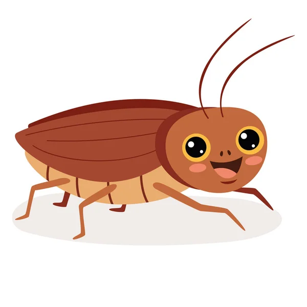Cartoon Drawing Isolated Cockroach — Vettoriale Stock