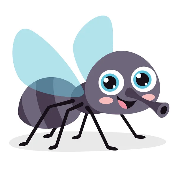 Illustration Fly Insect — Vetor de Stock