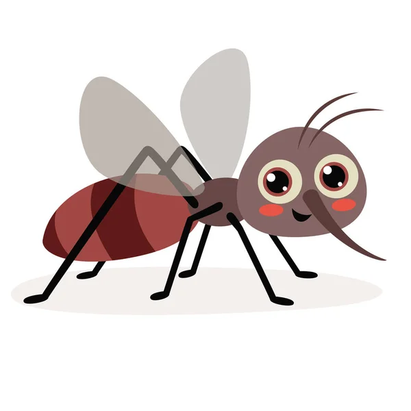 Cartoon Illustration Mosquito — Stock Vector