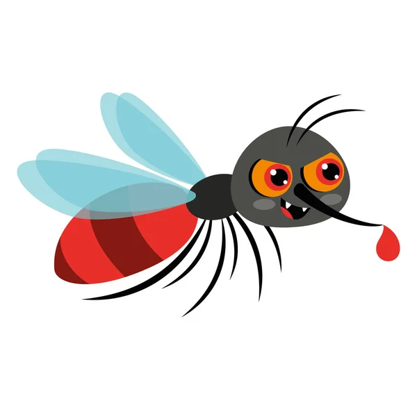 Cartoon Illustration Mosquito — Stockvector