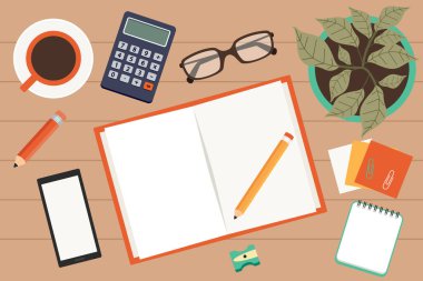 Bir Masanın Üst Görünümü